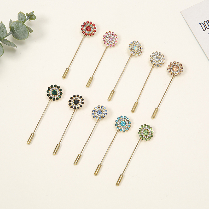 Ethnic Fashion Accessories - 女性のための二層フラワーブローチピン,エレガントなエスニックアクセサリー,ヒジャーブ,スカーフ,10ピース/バッグ