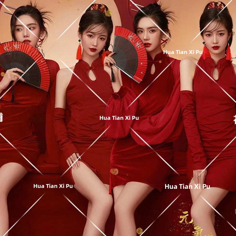 Ethnic Clothing & Online Fashion Store Khaadi Us - 新年ヴィンテージ写真スタジオファッショナブルな親友ポートレート服エスニックトレンド個性的な若い女の子アール...