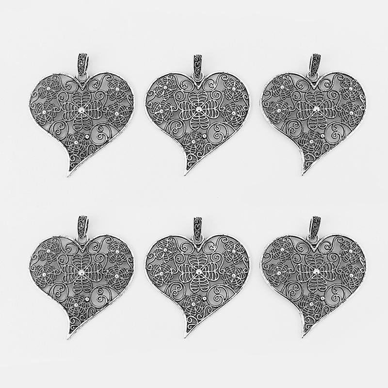 3ピース/セットエスニック彫花失恋ロックポインター幾何チャー - Ethnic Fashion Accessories のレビューと価格
