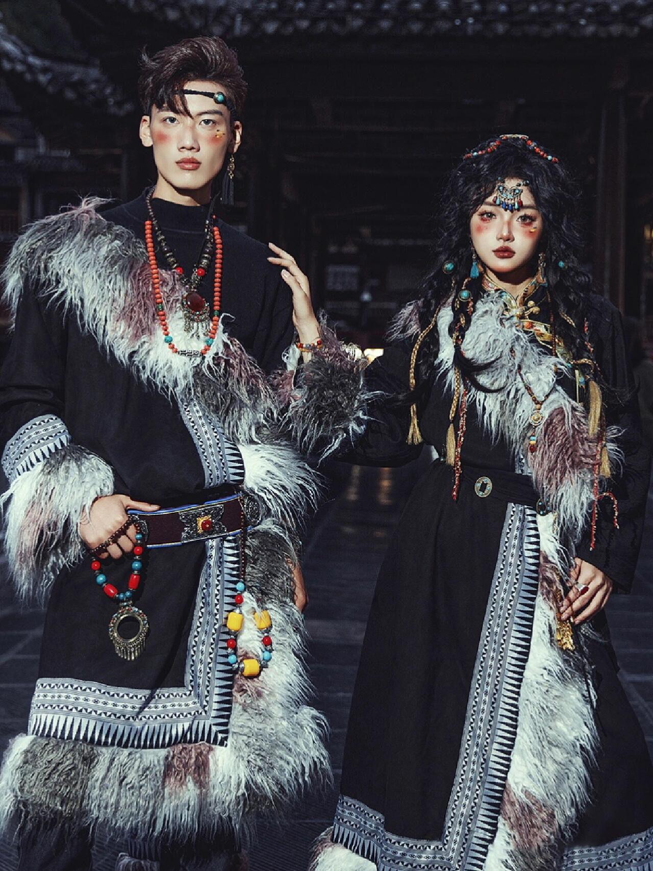 チベット衣装女性の新しいスタイルエスニックファッション旅行写 - Ethnic Fashion Girls のレビューと価格
