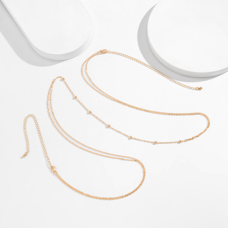 シンプルなクロスチェスト胸腹ボディチェーンネックレス女性用ウ - Ethnic Fashion Accessories のレビューと価格